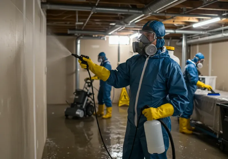 Basement Sanitization and Antimicrobial Treatment process in Ogden, NC