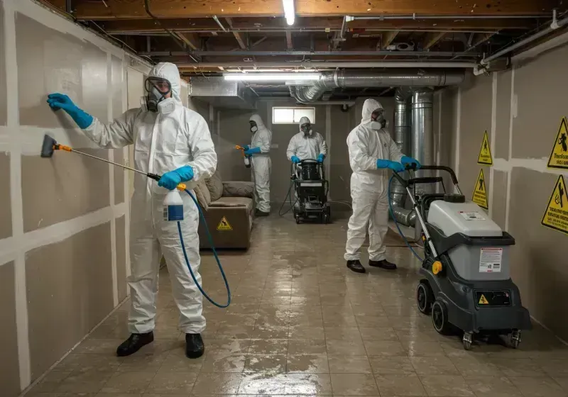 Basement Moisture Removal and Structural Drying process in Ogden, NC